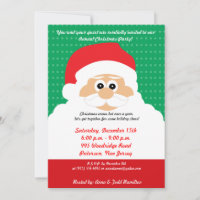 Convite de Natal de Barba de Santas 5x7