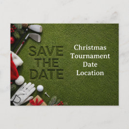 Convite de Natal de golfe para salvar a data