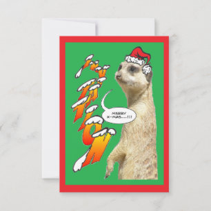 Convite de Natal do Suricata Verde X-Mas