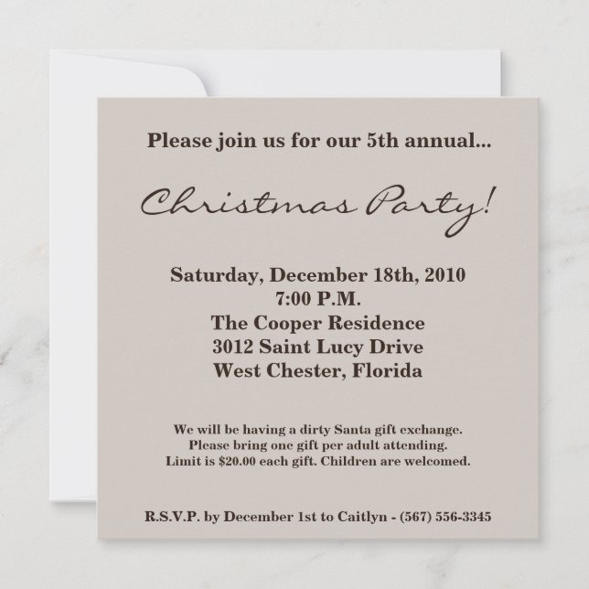 Convite de Natal do XMAS Snowflake 5x5 (Frente)