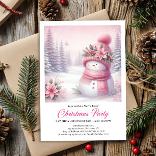 Convite de Natal Editável Maravilhoso Boneco de Ne