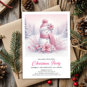 Convite de Natal Editável para Crianças Boneco de