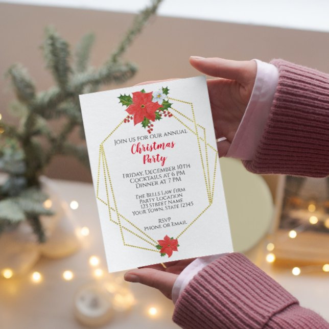 Convite de Natal Elegante para Festa (Criador carregado)