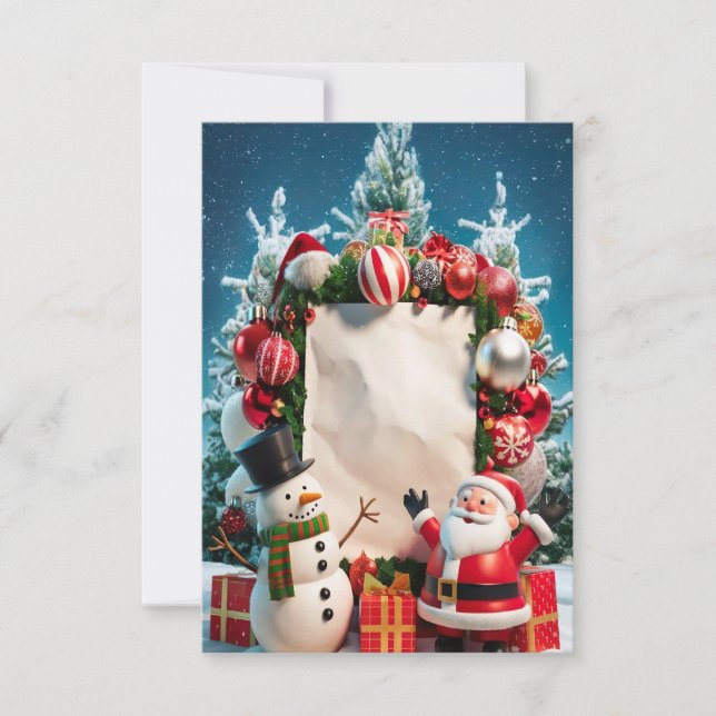 Convite de Natal em Cartão em Branco (Frente)