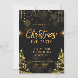 Convite de Natal em Ouro | Luxo de Férias