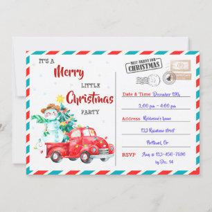 Convite de Natal Feliz Convite para Festa de Natal