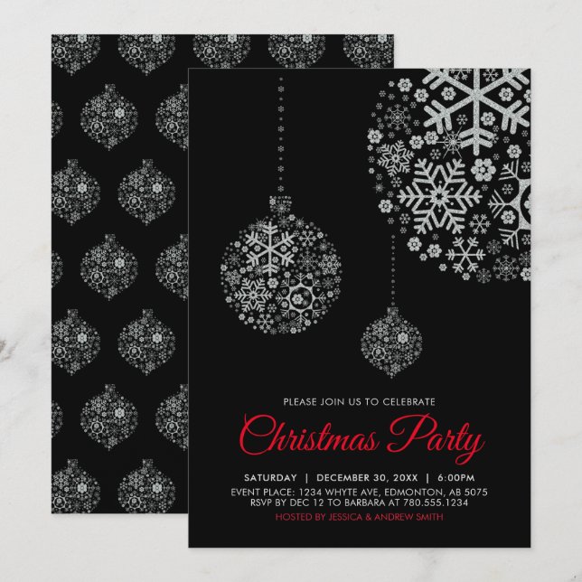 Convite de Natal / Festa de Fim de Ano (Frente/Verso)