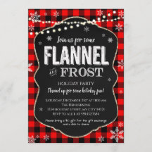 Convite de Natal Flannel e Frost