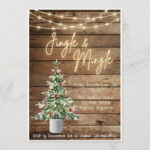 Convite de Natal Jingle e Mingle