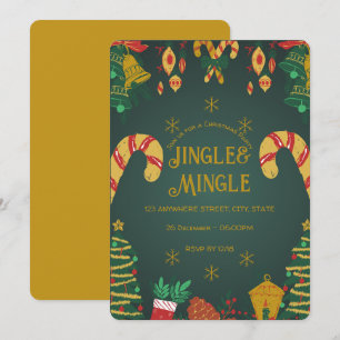 Convite de Natal Jingle e Mingle