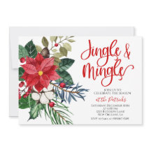 Convite de Natal Jingle e Mingle