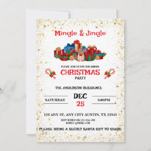 Convite de Natal Mingle Jingle
