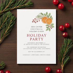 Convite de Natal Minimalista para Festa de Fim de
