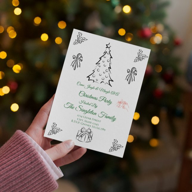 Convite de natal não fotográfico (Criador carregado)