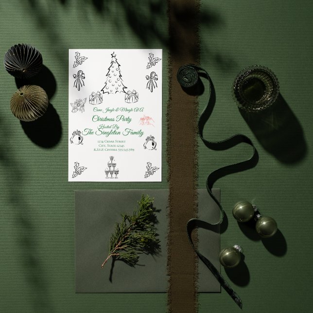 Convite de natal não fotográfico (Criador carregado)