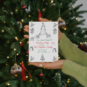 Convite de natal não fotográfico