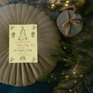 Convite de natal não fotográfico