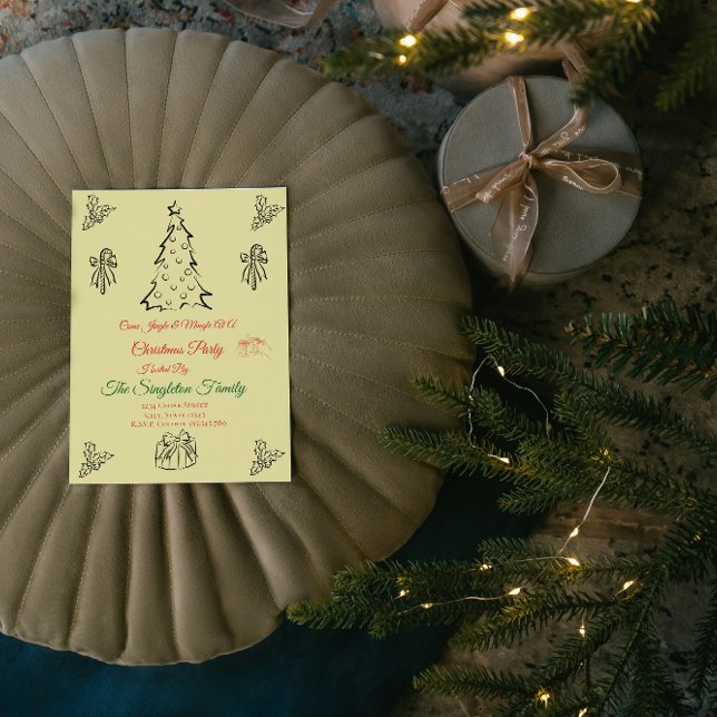 Convite de natal não fotográfico (Criador carregado)