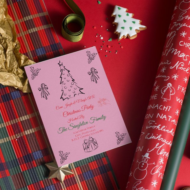 Convite de natal não fotográfico (Criador carregado)