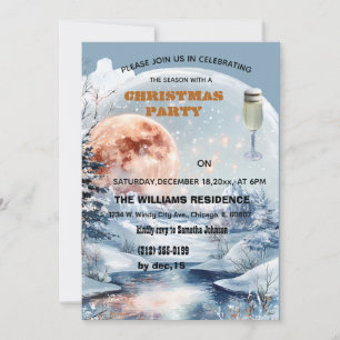 Convite de Natal para a Wonderland Winter