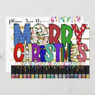 Convite de Natal para Arte de Manicure