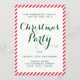 Convite de Natal para Brisas Vermelhas e Brancas