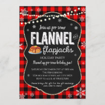Convite de Natal para Flannel e Flapjacks