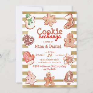 Convite de Natal para o Exchange de Biscoito Ginge