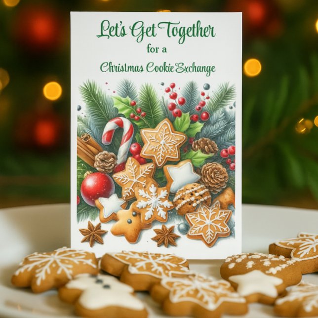 Convite de Natal para Troca de Biscoitos (Criador carregado)