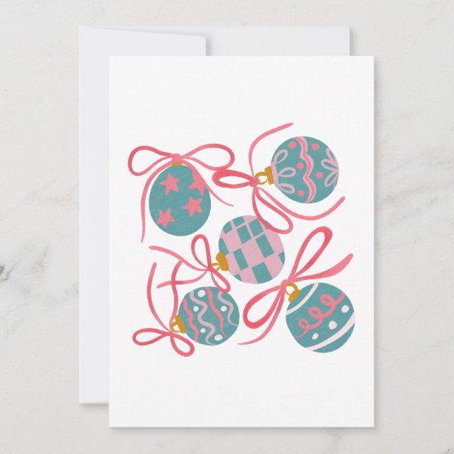 Convite de Natal Pastel para Festa (Frente)