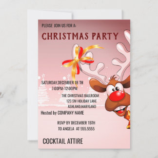 Convite de Natal perfeito, Legal, rosa