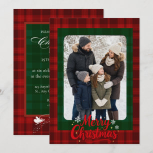 Convite de Natal Personalizado com Foto de Festa d
