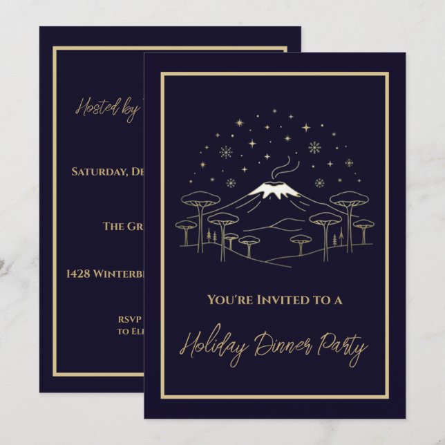 Convite de Natal Personalizado Monte Etna  (Frente/Verso)