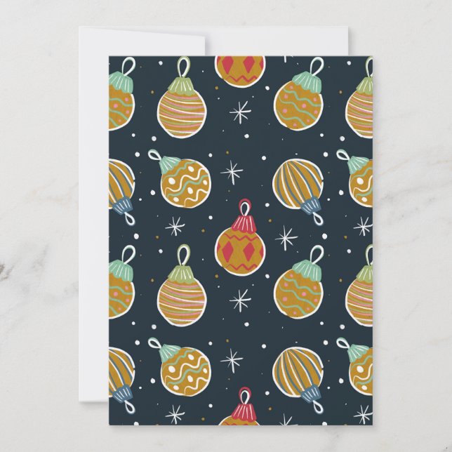Convite de Natal Retro para Festa de Fim de Ano (Frente)