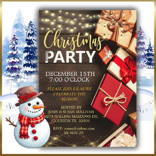 Convite de Natal Rustic Barn Wood