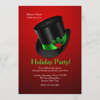 Convite de Natal Top Hat