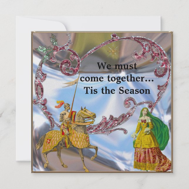 Convite de Natal Único Romântico (Frente)