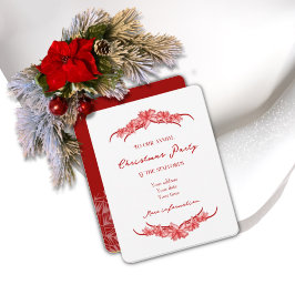 Convite de Natal Vermelho Alegria ao Mundo