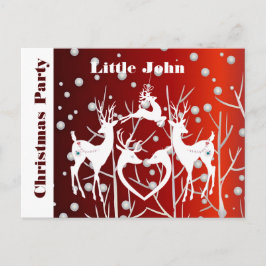 Convite de Natal Vermelho para Anúncio de Festa