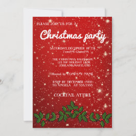 Convite de Natal Vermelhos Perfeito e Legal