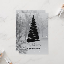 Convite de negócios de árvore de Natal abstrata