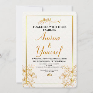 Convite de Nikkah Islâmico Editável