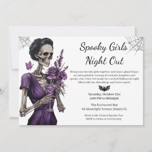 Convite de Noite das Meninas Assustadoras de Hallo