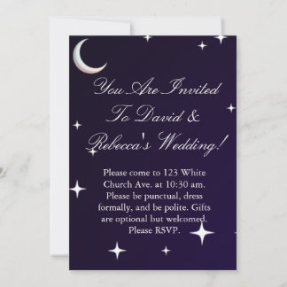 Convite de Noite de Casamento com Gradiente Preto 