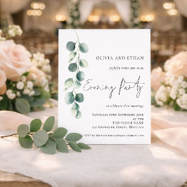 Convite de Noite de Casamento de Eucalipto com Orç