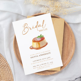 Convite de Noiva Boho Elegante Laranja Queimada