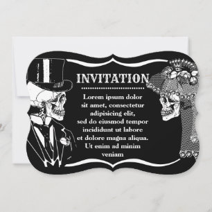 Convite de Noiva e Noivo Caveira