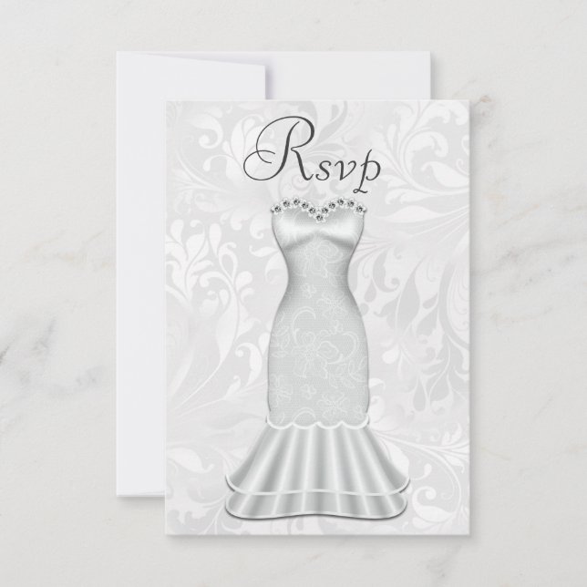 Convite de Noiva Elegante RSVP (Frente)