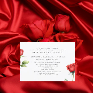 Convite de Noiva Pais 2 Local Casamento Floral Ros