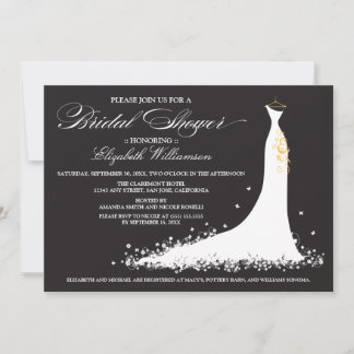 Convite de Noiva para Festa de Casamento (ébano)